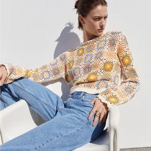 Mango Crochet Sweater